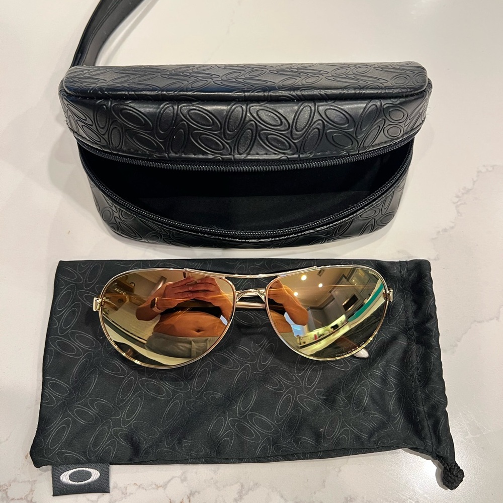 Oakley Gold Aviator Sunglasses